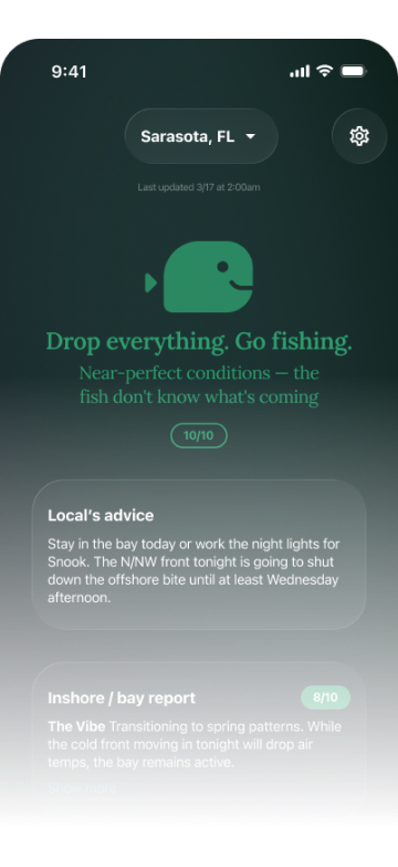 Fishable app on a phone
